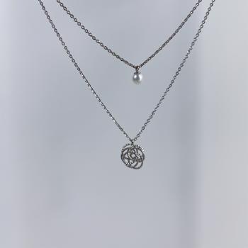 Smuk og elegant dobbeltkæde med perle fra SAN - Links of joy